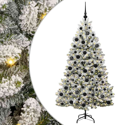 HKH Árvore de Natal Artificial Verde e Branco em Metal e PVC