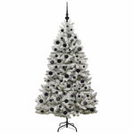 HKH Árvore de Natal Artificial Verde e Branco em Metal e PVC