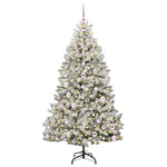 HKH Árvore de Natal Artificial Verde e Branco em Metal e PVC