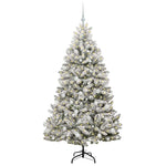 HKH Árvore de Natal Artificial Verde e Branco em Metal e PVC