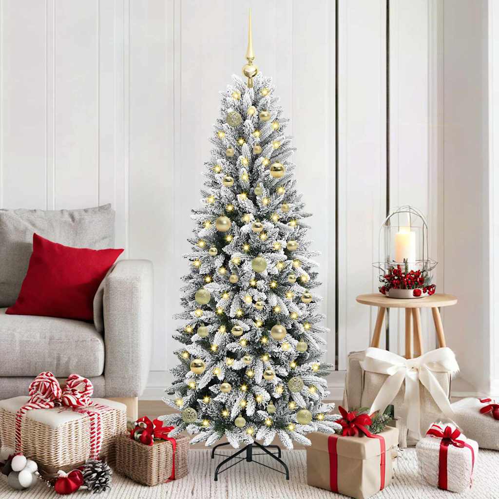 HKH Árbol de Navidad Artificial con 150 Leds - Blanco