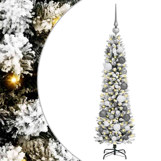 HKH Árvore de Natal Artificial Branco em Metal e PVC