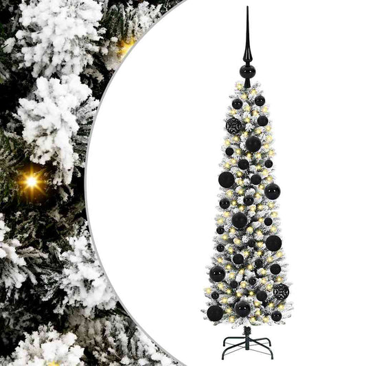 HKH Árbol de Navidad Artificial con 150 Leds y Blanco - Verde