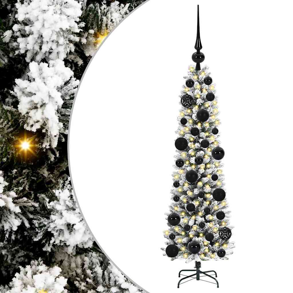 HKH Árbol de Navidad Artificial con 150 Leds y Blanco - Verde