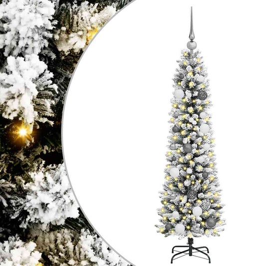 HKH Árvore de Natal Artificial Branco em Metal e PVC