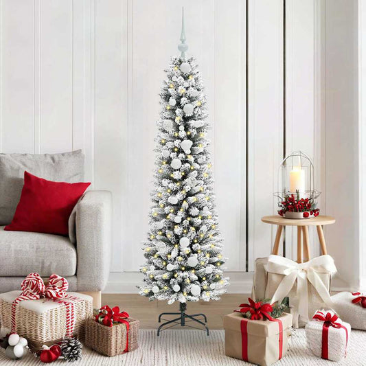 HKH Árvore de Natal Artificial com 150 Leds e Branco - Verde