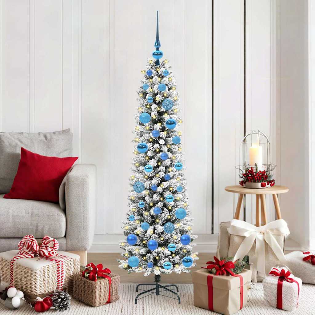 HKH Árvore de Natal Artificial com 150 Leds e Branco - Verde