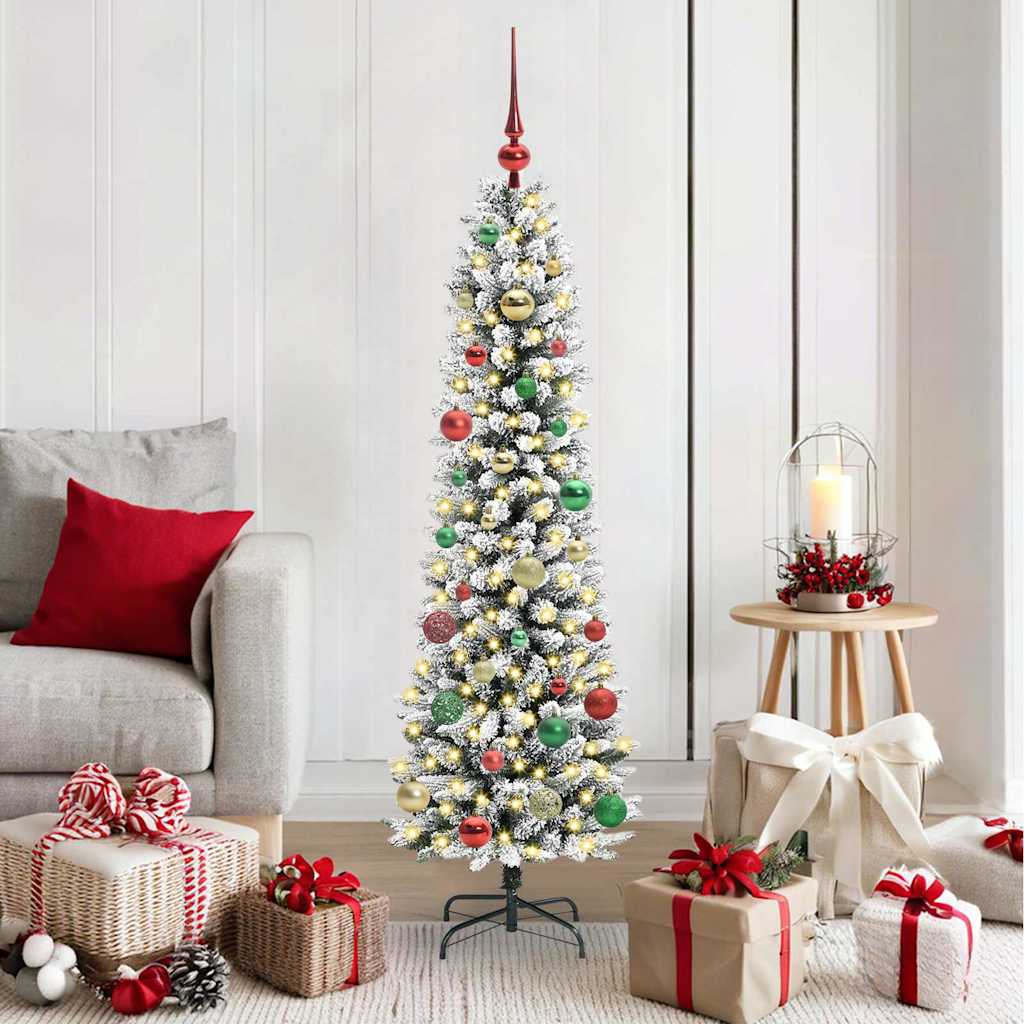 HKH Árvore de Natal Artificial com 150 Leds e Branco - Verde