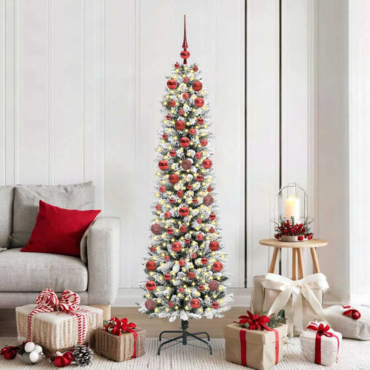 HKH Árbol de Navidad Artificial con 300 Leds y Blanco - Verde