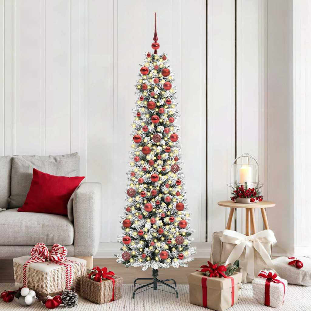 HKH Árbol de Navidad Artificial con 300 Leds y Blanco - Verde