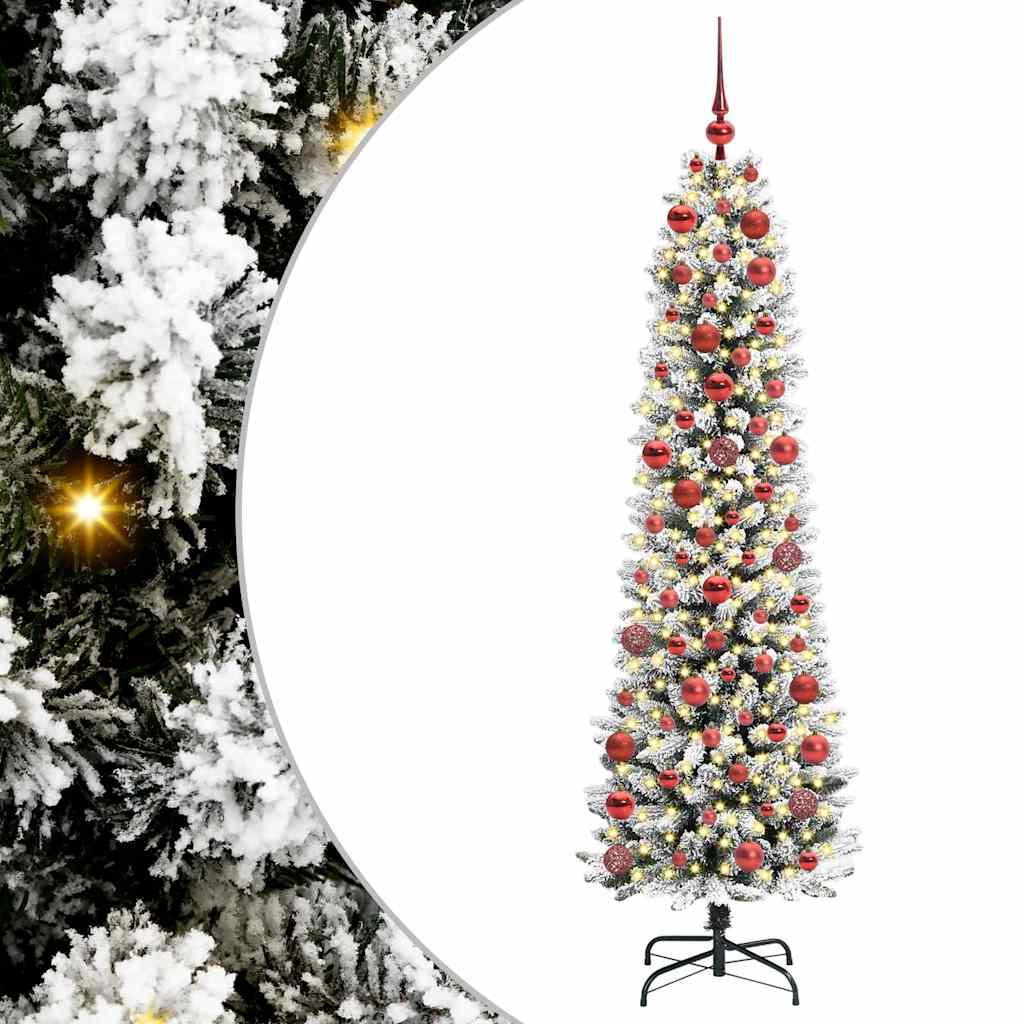 HKH Árbol de Navidad Artificial con 300 Leds y Blanco - Verde