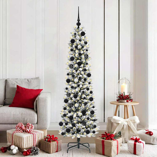 HKH Árbol de Navidad Artificial con 300 Leds y Blanco - Verde
