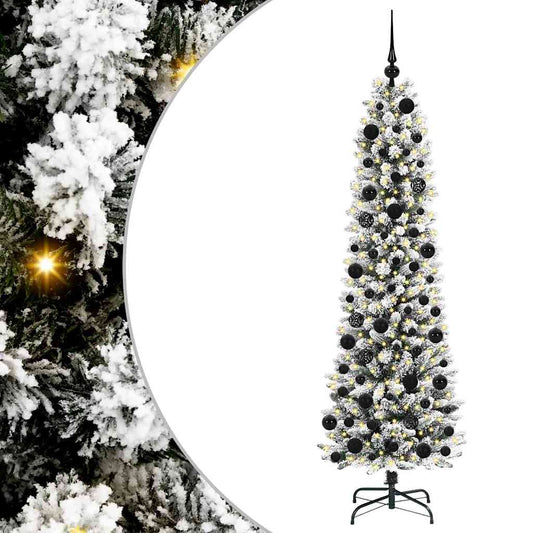 HKH Árbol de Navidad Artificial con 300 Leds y Blanco - Verde