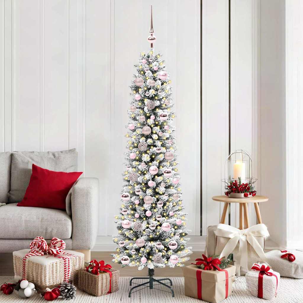 HKH Árbol de Navidad Artificial con 300 Leds y Blanco - Verde