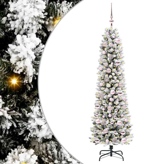 HKH Árbol de Navidad Artificial con 300 Leds y Blanco - Verde