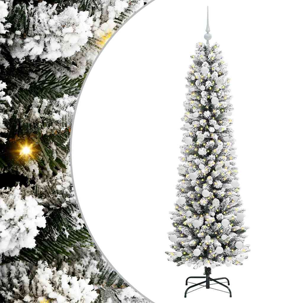 HKH Árbol de Navidad Artificial con 300 Leds y Blanco - Verde