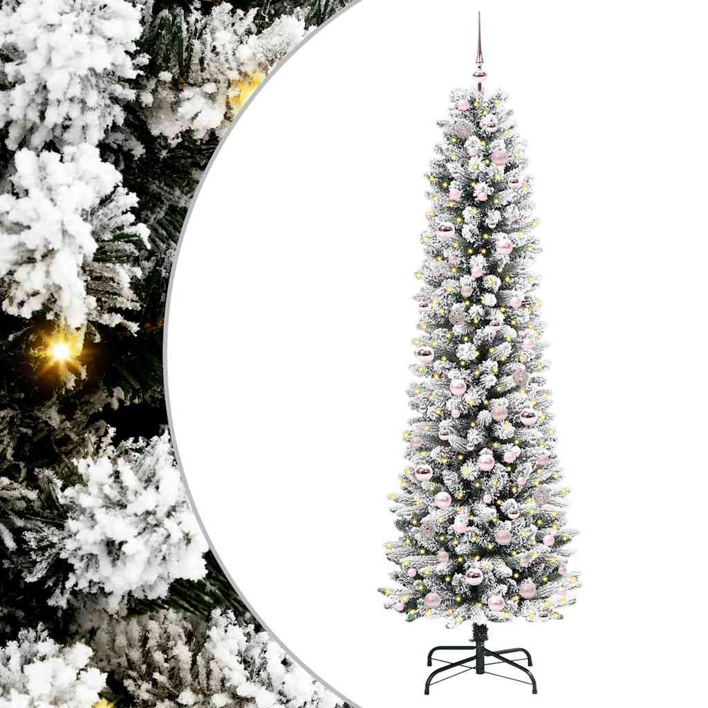 HKH Árbol de Navidad Artificial con 300 Leds y Blanco - Verde