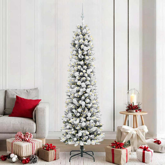 HKH Árvore de Natal Artificial com 300 Leds e Branco - Verde