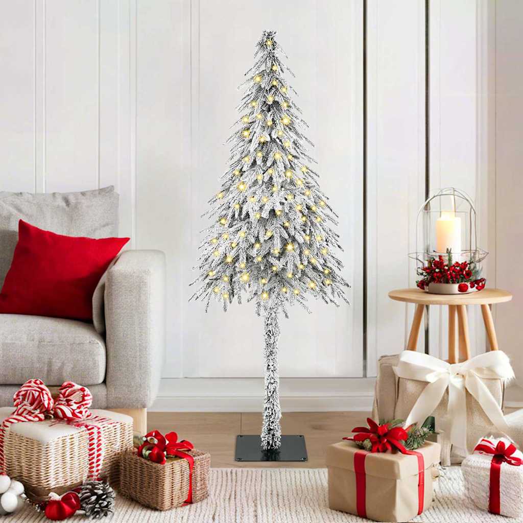 HKH Árvore de Natal com 150 Leds com Suporte Branco e Aço em PE
