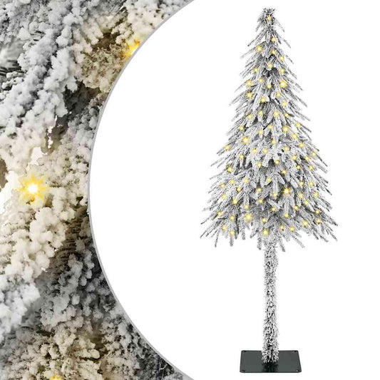 HKH Árvore de Natal com 150 Leds com Suporte Branco e Aço em PE