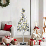 HKH Árvore de Natal com 150 Leds com Suporte Branco e Aço em Pé