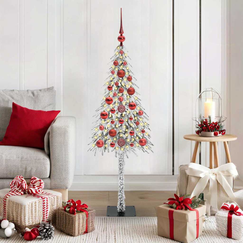 HKH Árvore de Natal com 150 Leds com Suporte Branco em Aço e PE