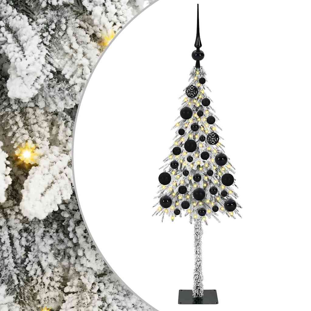 HKH Árvore de Natal com 150 Leds com Suporte Branco em Aço e PE