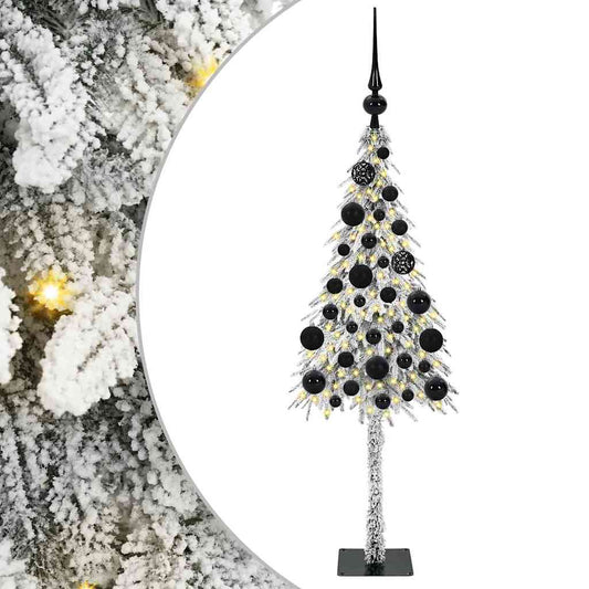 HKH Árvore de Natal com 150 Leds com Suporte Branco em Aço e PE
