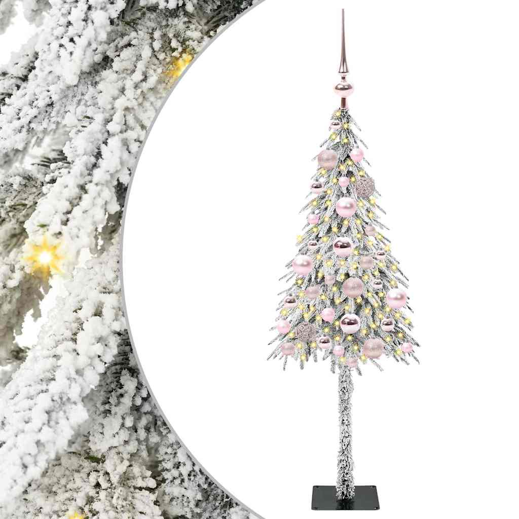 HKH Árvore de Natal com 150 Leds com Suporte Branco em Aço e PE