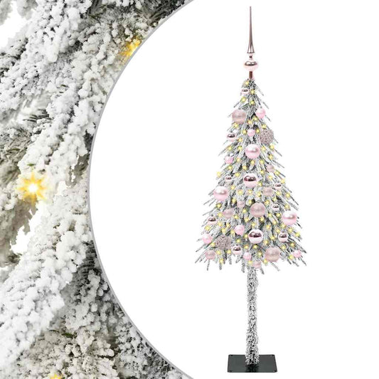 HKH Árvore de Natal com 150 Leds com Suporte Branco em Aço e PE