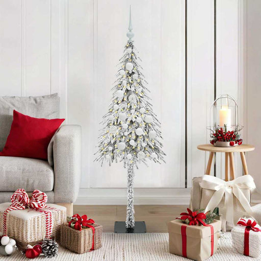 HKH Árvore de Natal com 150 Leds com Suporte Branco em Aço e PE