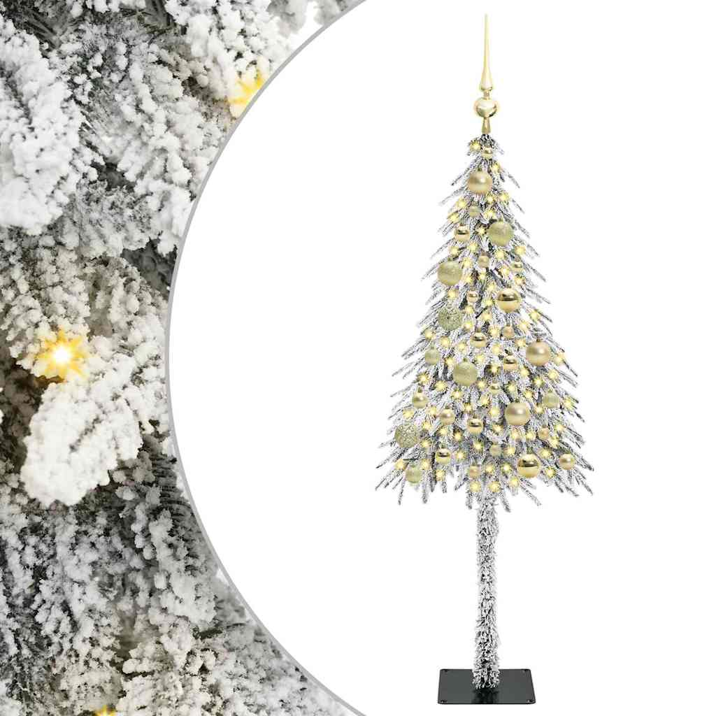 HKH Árvore de Natal com 150 Leds com Suporte Branco em Aço e PE