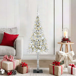 HKH Árvore de Natal com 150 Leds com Suporte Branco em Aço e PE