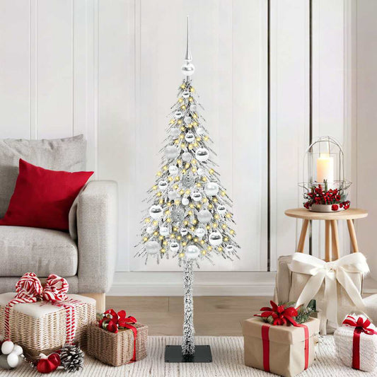 HKH Árvore de Natal com 150 Leds com Suporte Branco em Aço e PE