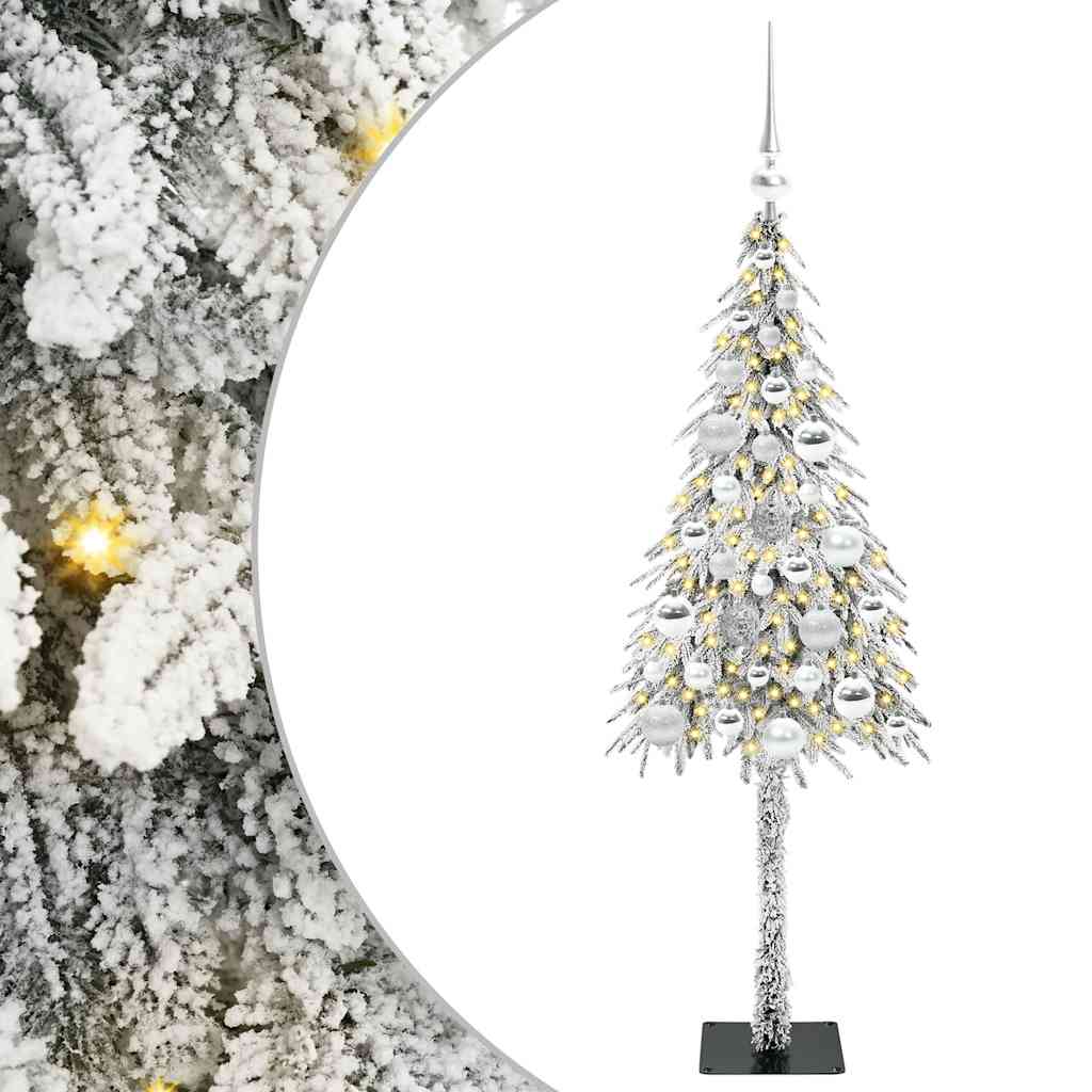 HKH Árvore de Natal com 150 Leds com Suporte Branco em Aço e PE