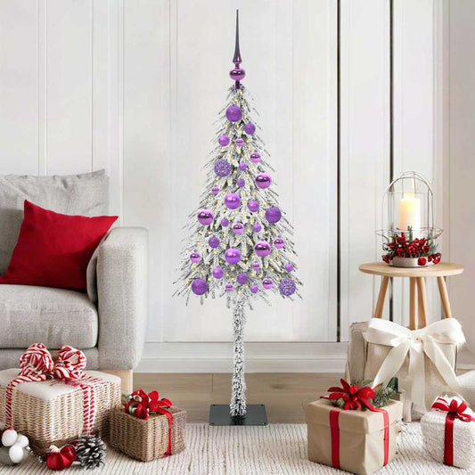 HKH Árvore de Natal com 150 Leds com Suporte Branco em Aço e PE