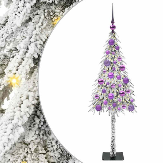 HKH Árvore de Natal com 150 Leds com Suporte Branco em Aço e PE