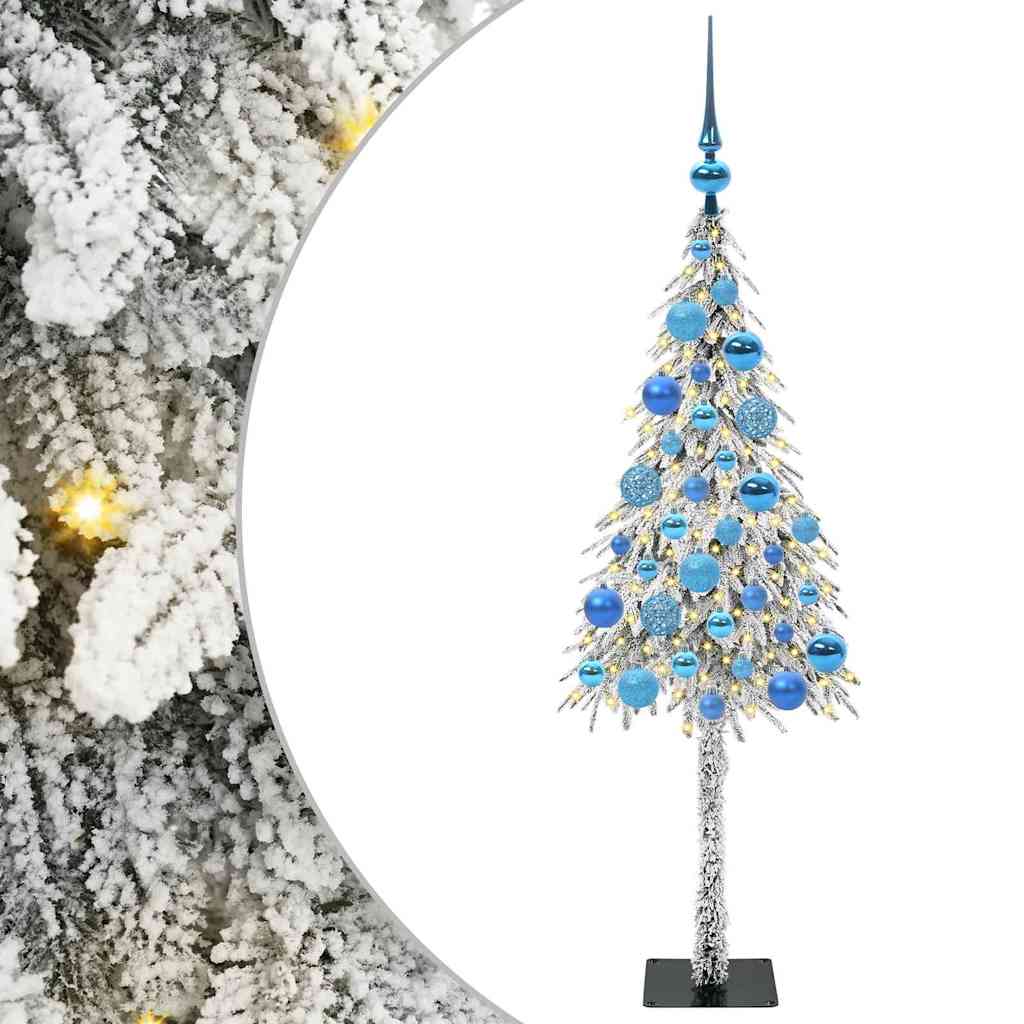 HKH Árvore de Natal com 150 Leds com Suporte Branco em Aço e PE