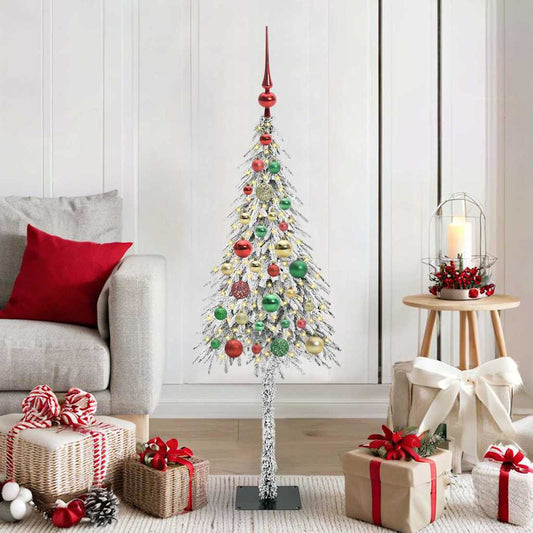 HKH Árvore de Natal com 150 Leds com Suporte Branco em Aço e PE