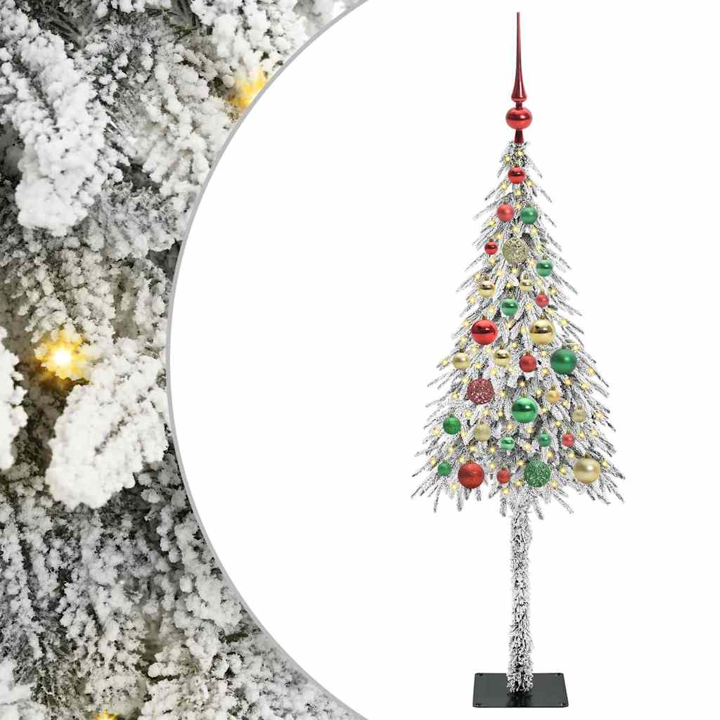 HKH Árvore de Natal com 150 Leds com Suporte Branco em Aço e PE