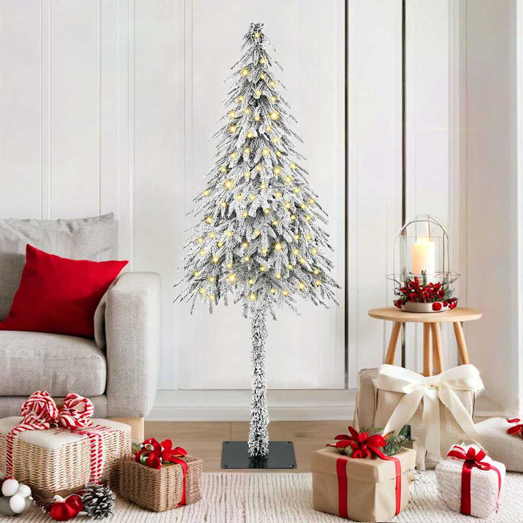 HKH Árvore de Natal com 150 Leds com Suporte Branco e Aço em Pé