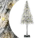 HKH Árvore de Natal com 150 Leds com Suporte Branco e Aço em Pé