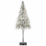 HKH Árvore de Natal com 150 Leds com Suporte Branco e Aço em Pé