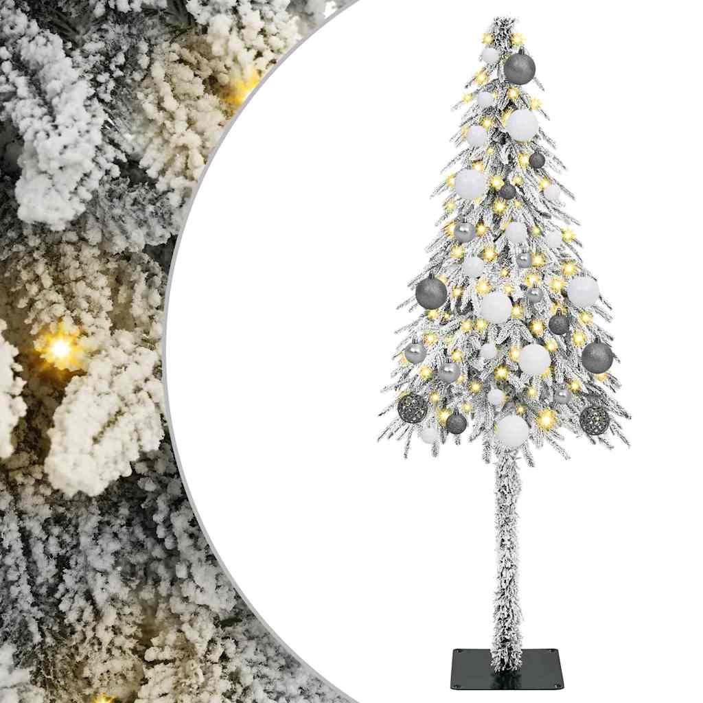 HKH Árvore de Natal com 150 Leds com Suporte Branco e Aço em Pé
