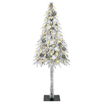 HKH Árvore de Natal com 150 Leds com Suporte Branco e Aço em Pé