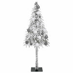 HKH Árvore de Natal com 150 Leds com Suporte Branco e Aço em Pé