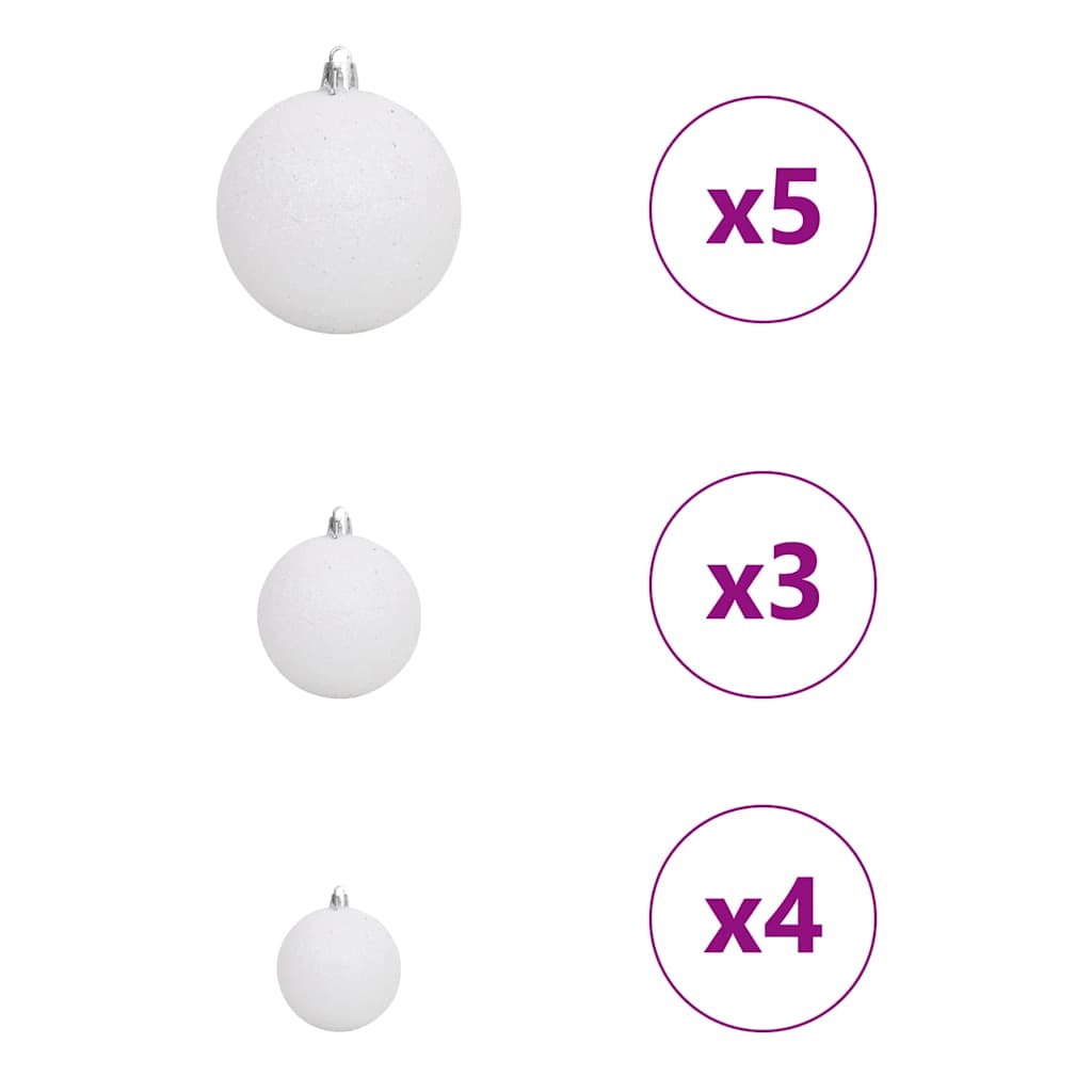 HKH Árvore de Natal com 150 Leds com Suporte Branco e Aço em Pé