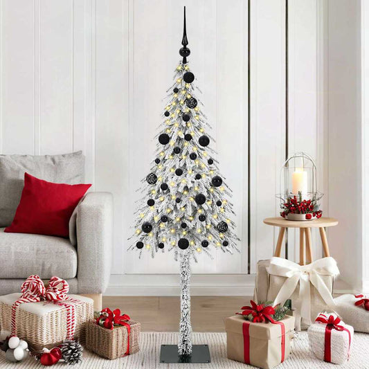 HKH Árvore de Natal com 150 Leds com Suporte Branco em Aço e PE