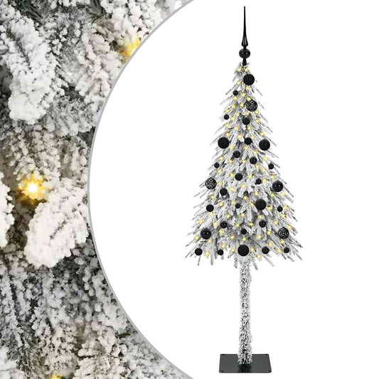 HKH Árvore de Natal com 150 Leds com Suporte Branco em Aço e PE