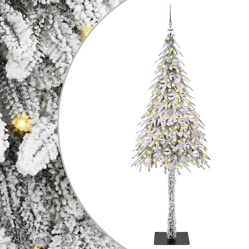 HKH Árvore de Natal com 150 Leds com Suporte Branco em Aço e PE